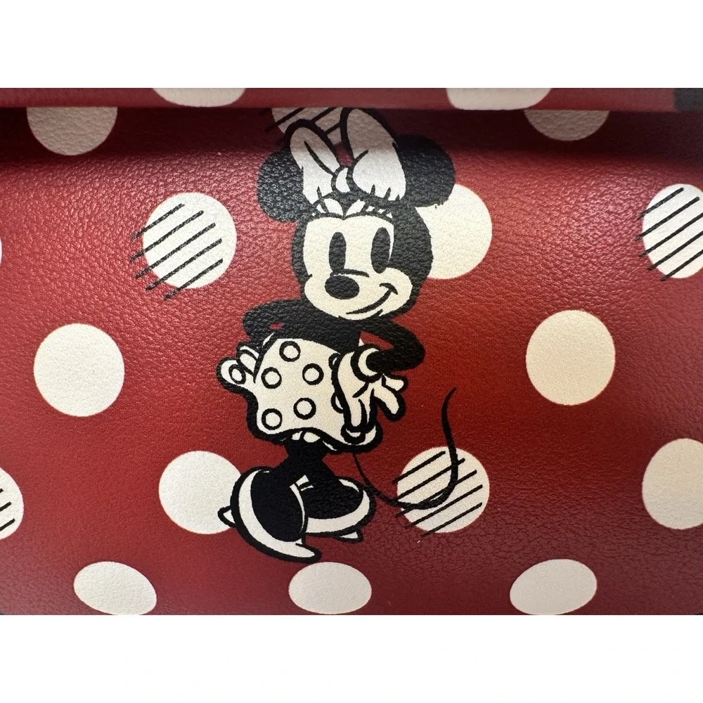 Disney Minnie Mouse 2 Pc Travel Pouch Set Red Polka Dot Cosmetic Bag